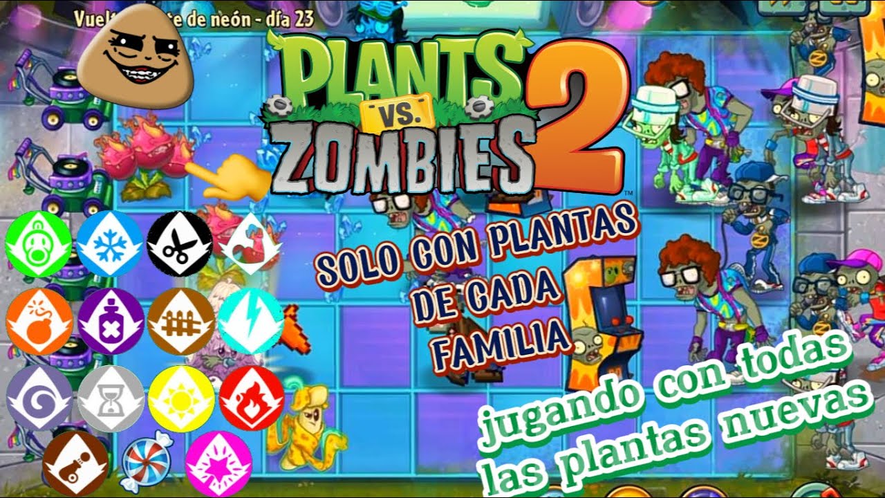 Plantas vs Zombies 2 jugamos con todas las plantas de cada familia ...