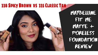 MAYBELLINE FIT ME MATTE AND PORELESS in Classic Tan,Spicy Brown,Cappuccino,Coconut | Sacha Bloom