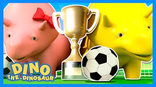 ⚽Dino the Dinosaur Plays Football | 🏆Special FIFA WORLD CUP 2022 |  Best Soccer Episodes