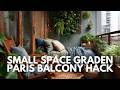 Tiny Parisian Balcony Makeover: Vertical Hydroponics &amp; Folding Glass Systems