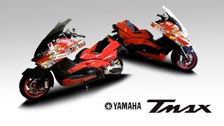 ヤマハTMAX500を「AKIRA」の金田のバイク風にカスタムしてみた 2012年現在 その2（ステッカーバージョン）