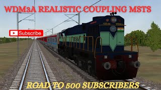 WDM 3A with realistic coupling|  Indian Railways Simulation 🇮🇳| MSTS | JAYGAMINGYT 