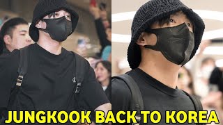 Bts Jungkook Back To South Korea After Times Square Live Performance Jungkook Airport Arrival 231111