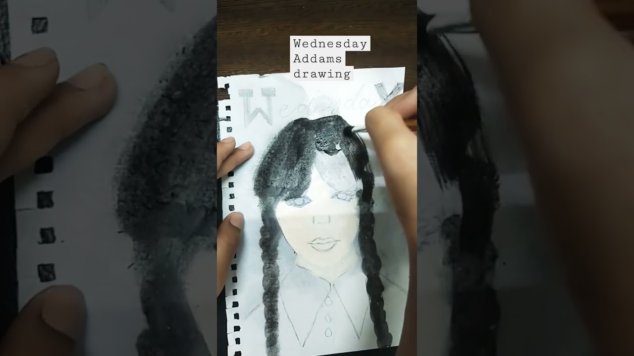Spill Art | Wednesday Addams | Diza's Vlogs #shorts