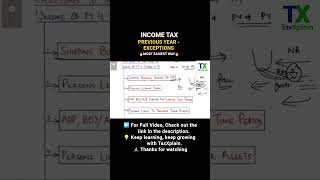 Exceptions to Previous Year | Income Tax Basics AY 2025-26 | BCOM/BBA | TaxXplain #Shorts