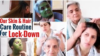 Our Natural Skin & Hair Care Routine for Lockdown with Homemade Mask, Scrub etc | ft. Satvanti Singh