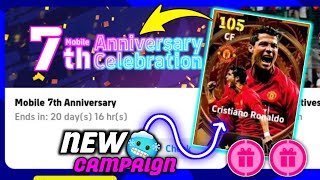 Finally !! eFootball™™ 2024 Mobile 7th Anniversary Campaign Official Update 😍🤩 Free Epic, Free Coins