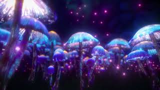 Psychedelic Mushroom Motion Graphics 3D Animation  Blue Magical Forest  A Trippy Loop Looped Video
