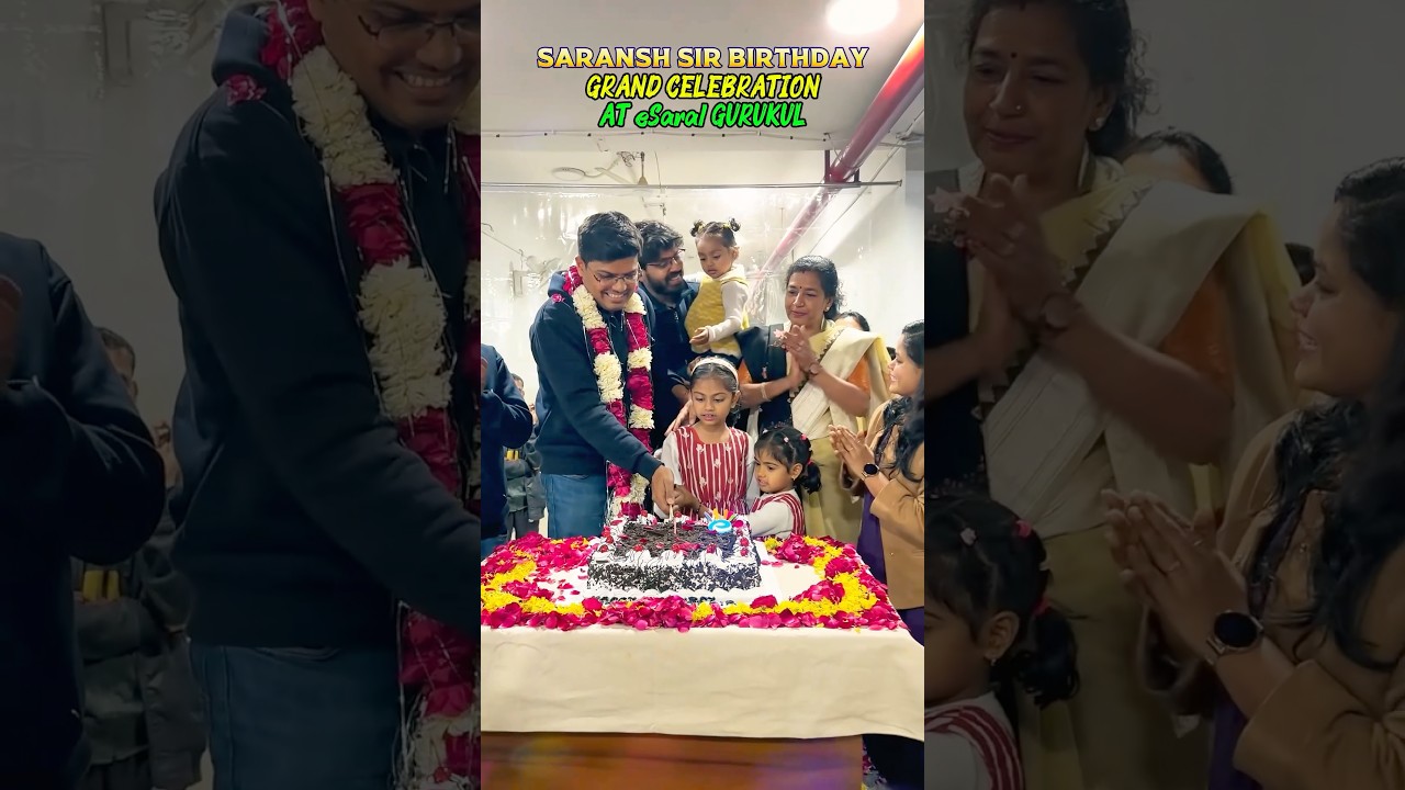 Saransh Sir Birthday Celebration at eSaral Gurukul ❤️ Shocking Reaction 😱 