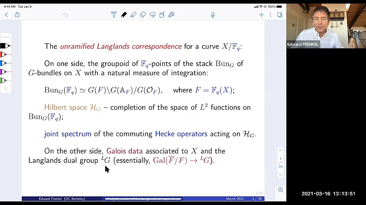 Edward Frenkel, "An analytic version of the Langlands correspondence for complex curves"