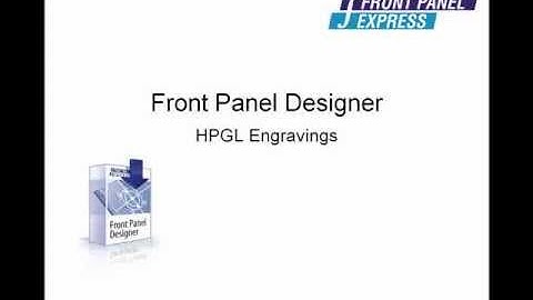 How to Insert Non-Text Engravings with the HPGL Engraving Tool - Front Panel Designer Software