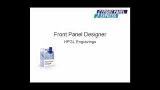 How to Insert Non-Text Engravings with the HPGL Engraving Tool - Front Panel Designer Software
