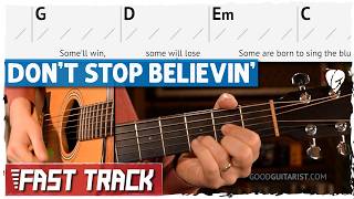 Don't Stop Believin' Easy Version [2-Minute Guitar Lesson]