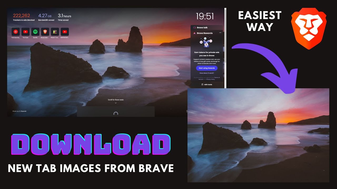 Download new tab images from Brave - Easiest way!