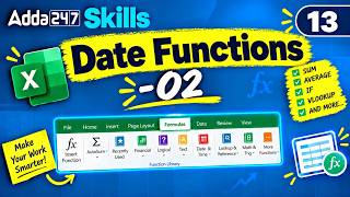 Details Excel 13  :- Date Functions Part 2 for Beginners | Data Analyst Course News