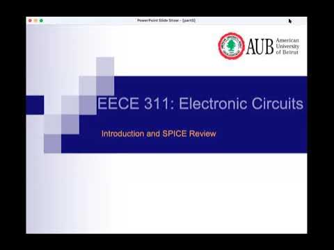 EECE 311 - Electronic Circuits - YouTube
