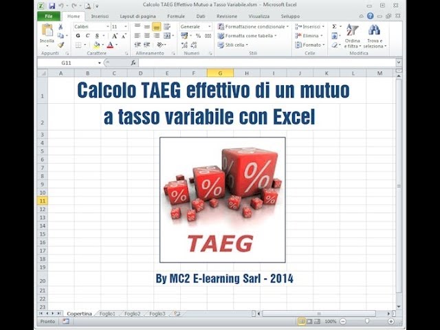 Calcolo TAEG effettivo mutuo tasso variabile con Excel - YouTube