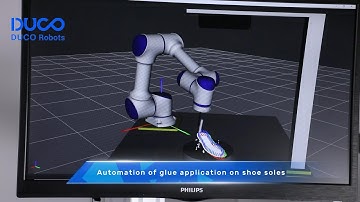 Automation of glue application on shoe soles