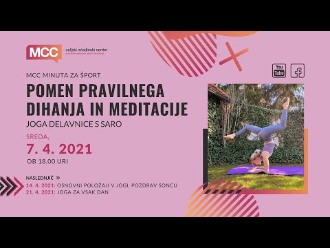 Delavnica joge s Saro:  pomen pravilnega dihanja in meditacije