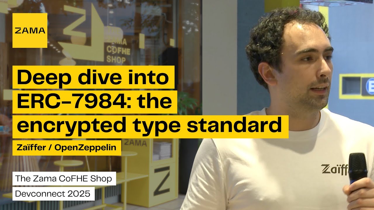 Deep dive into ERC-7984 with @OpenZeppelin and Zaïffer @ The Zama CoFHE Shop