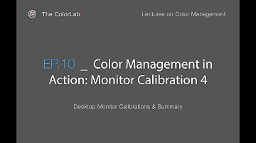 Lectures on Color Management EP.10_Color Management in Action_Monitor Calibration 4 (KOR)