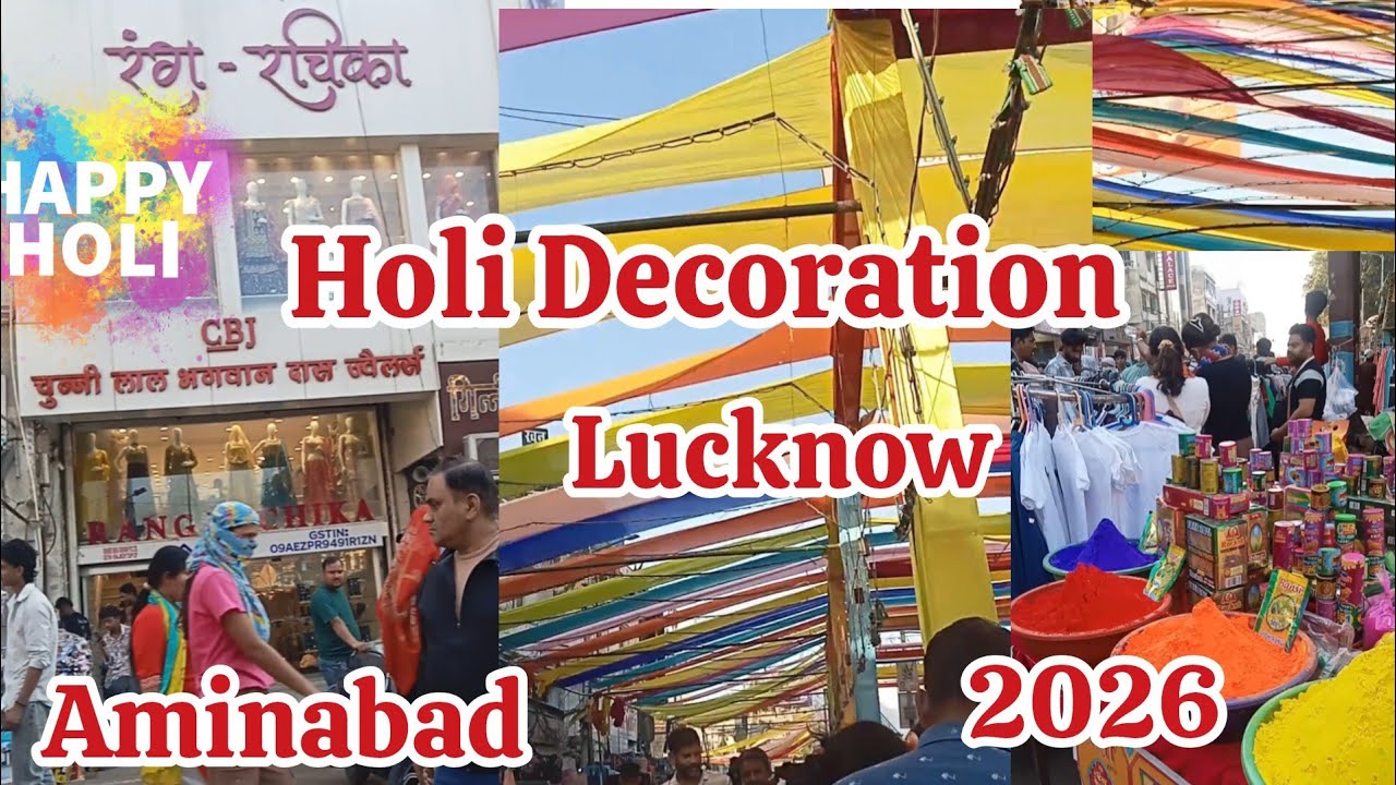 Lucknow Holi Festival | & Decoration live video #viral #vlogs 🇮🇳