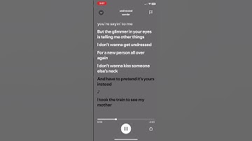 Thumbnail of undressed • sombr #spotify #spotifyclone #lyrics #singer #audio #fyp
