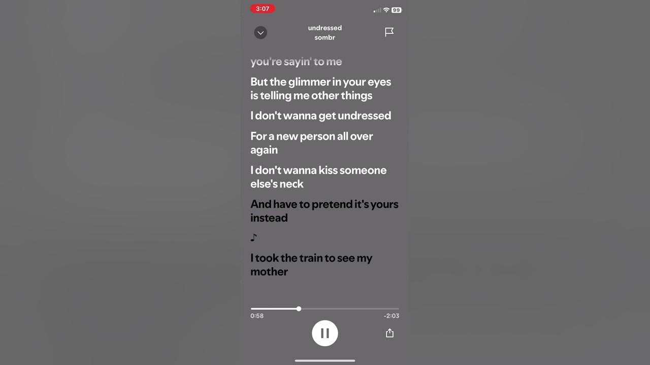 undressed • sombr #spotify #spotifyclone #lyrics #singer #audio #fyp