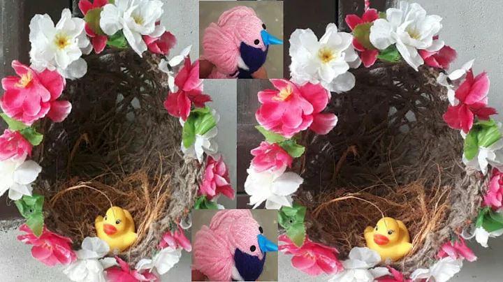 Diy Birds House with jute /Diy birds nest/Home decorating ideas/hanging craft idea