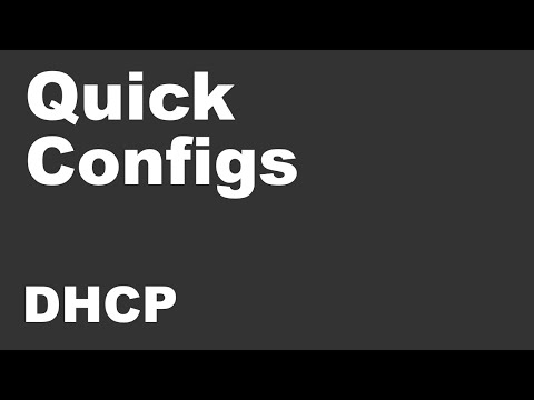 Quick Configs - DHCP (conflict, reservation, hardware-address, client-identifier, broadcast)