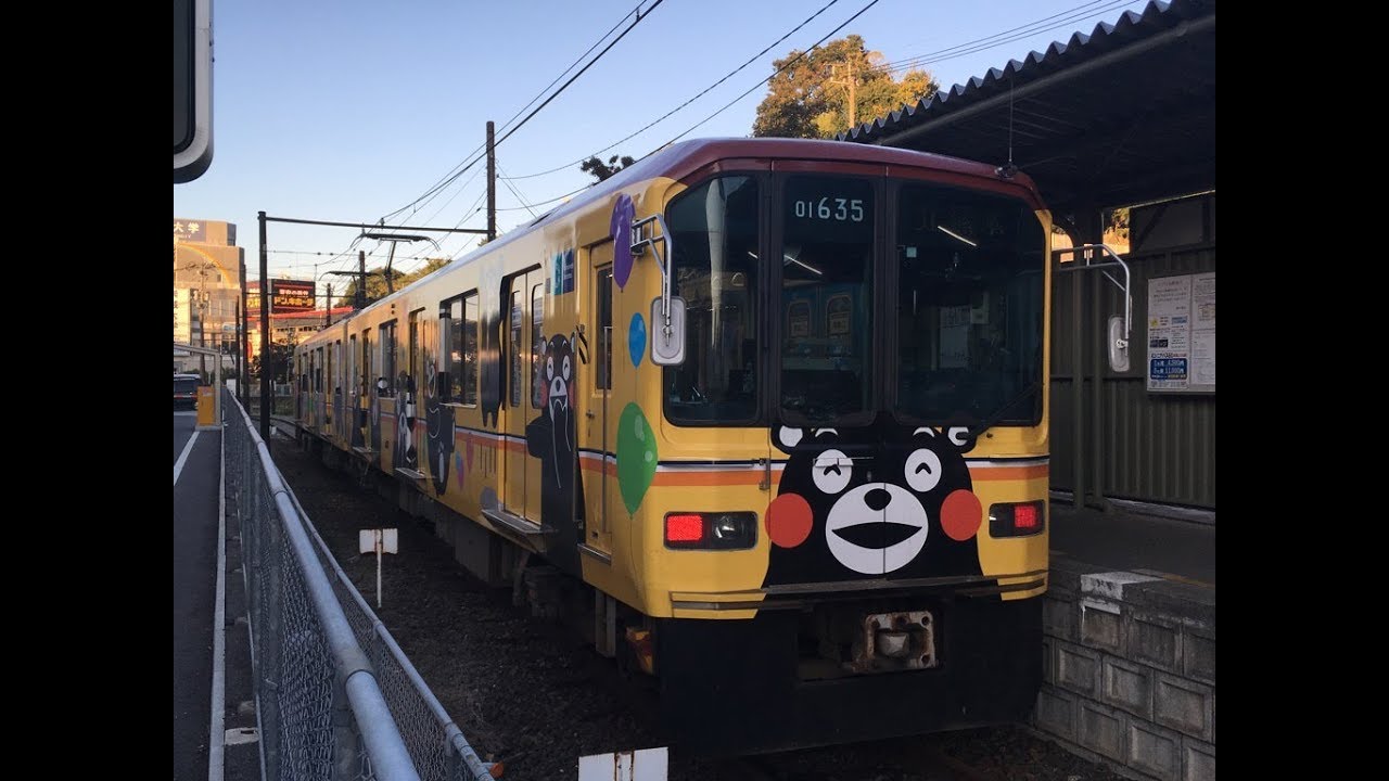 熊本電鉄01形 全2編成くまモン電車に！