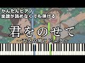 【君をのせて】~天空の城ラピュタ~ 楽譜が読めなくても弾ける 簡単ピアノ 初心者向け 原曲テンポver.『Laputa Carrying you』"Laputa Castle in the Sky"