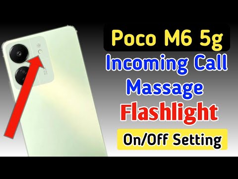 Poco m6 5g notification light on/off kaise karen,incoming call flashlight setting Poco m6 5g