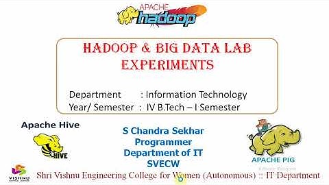 Hadoop & Big data Lab