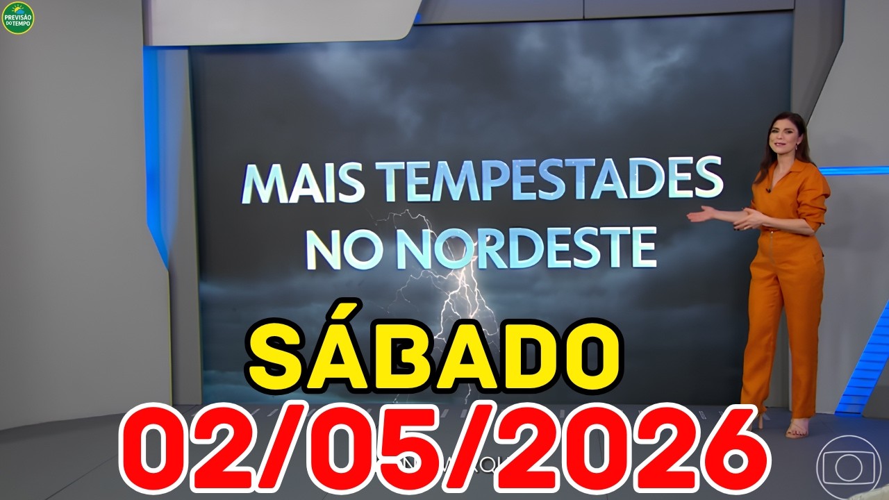 SITUAÇÃO PERIGOSA: 180mm de chuva e alerta de temporal | Previsão do Tempo Jornal Nacional 02/05