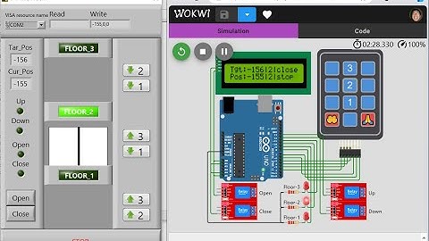 Animation of a 3-Floor Elevator with Arduino Control