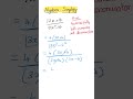 Algebra: Simply #Maths#factorise#fraction# easy