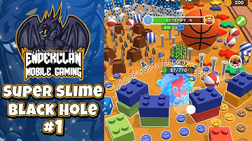 Super Slime Black Hole Game Gameplay All Levels Walkthrough (iOS and Android Mobile Game) Tutorial