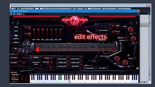 Patterns library and effects rack of Heavier7Strings