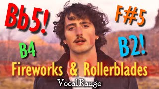 Benson Boone - Fireworks & Rollerblades Vocal Range (B2-Bb5)