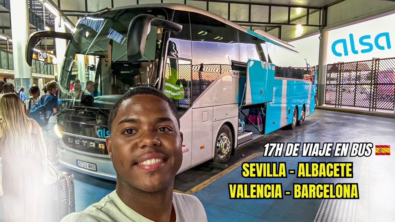 17H DE VIAJE - SEVILLA - ALBACETE - VALENCIA - BARCELONA | SpottingBusesTv