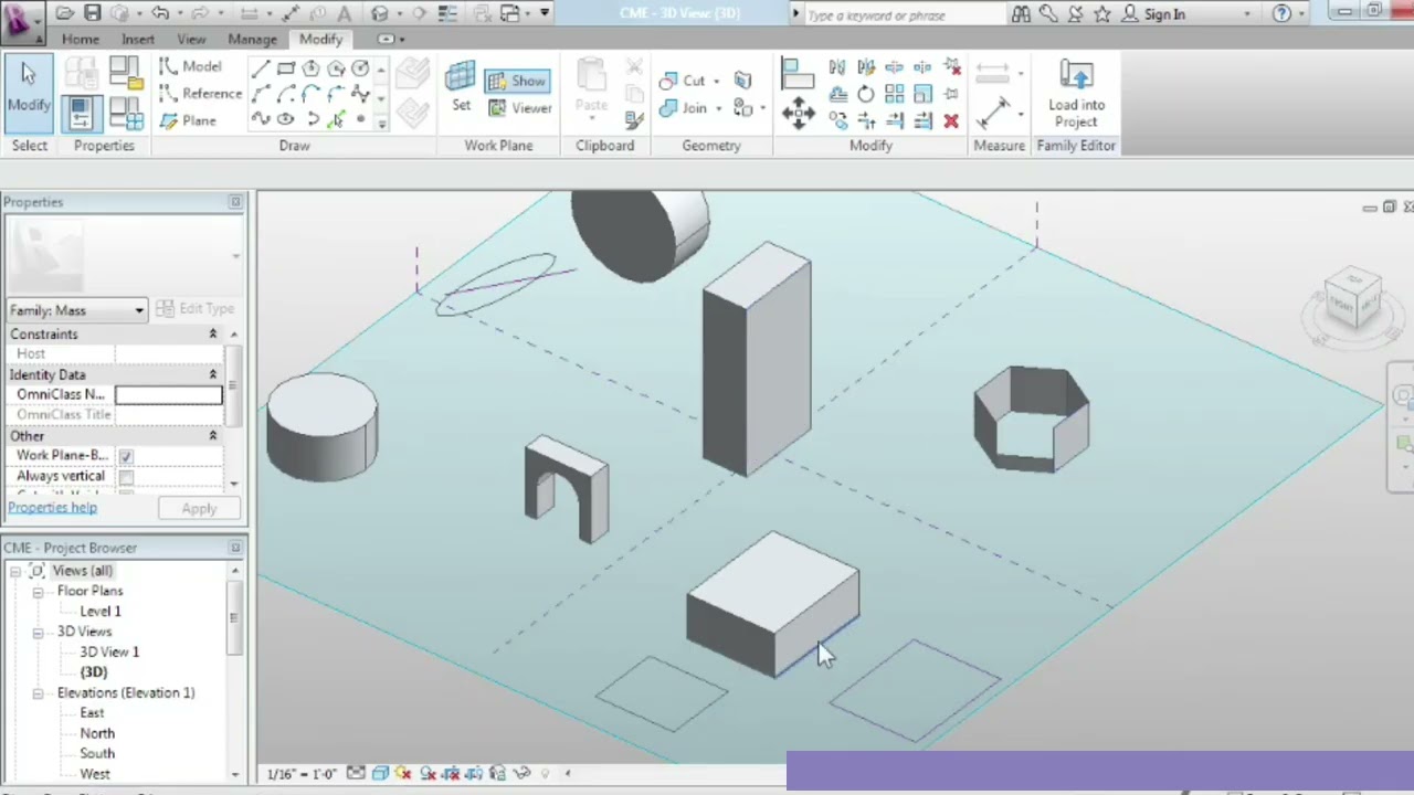 Revit Architecture :Manipulation of Masses and Volumes. - YouTube