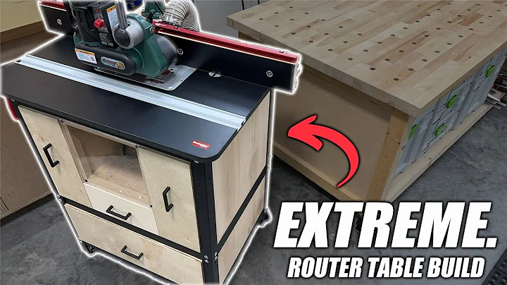 The most EXTREME Router Table Build / Bit Storage, Dust Collection, Power Feeder, and More!