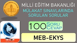 2022 / MEB EKYS / EĞİTİM KURUMLARINA YÖNETİCİ SEÇME SINAVI MÜLAKAT SORULARI