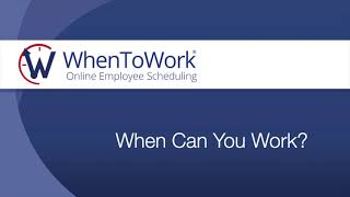 When Can You Work?