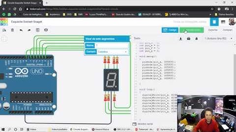 Tinkercad Aula 04 -  Display de 7 segmentos - Professor Bettio