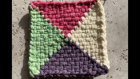 Potholder Right Angle Twist Triangle Diagonal on Traditional Weaving Loom Weave Bright Colors