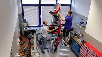 Electrostatic separator of plastics from industrial waste