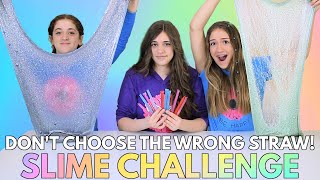 DON'T CHOOSE THE WRONG STRAW SLIME CHALLENGE!!