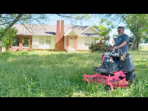 He traveled from Dallas Texas to Nashville Arkansas push mow acres of land